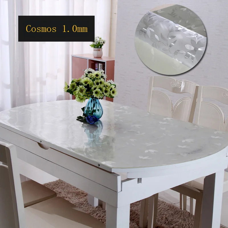 1.5mm Thick 60 X 120 Inches Clear Dining Table Protector Pad Large  Transparent K