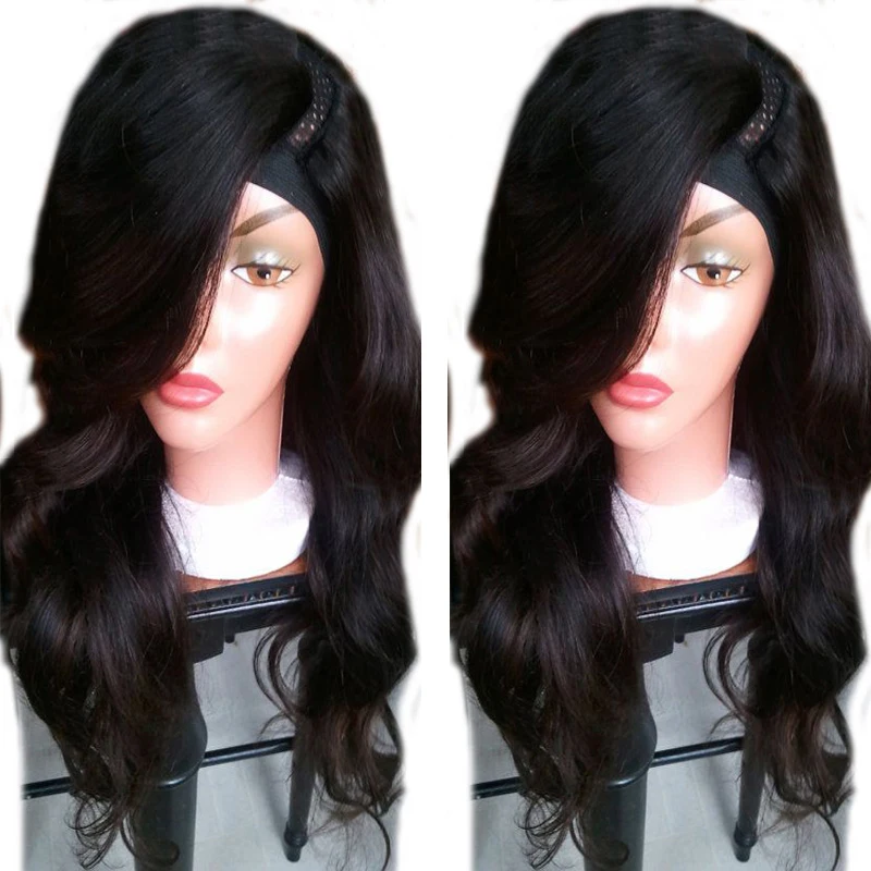 

LUFFYHAIR Left Side Part U Part Wigs Brazilian Remy U Part Human Hair Wigs 1"*4" U Opening Size Wavy Natural Color For Women
