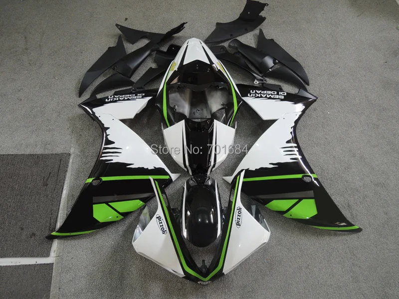 

Черно-белая УФ-краска для кузова обтекатель ABS литьевая форма для Yamaha YZF R1 2009-2011 (11) [CK1235]