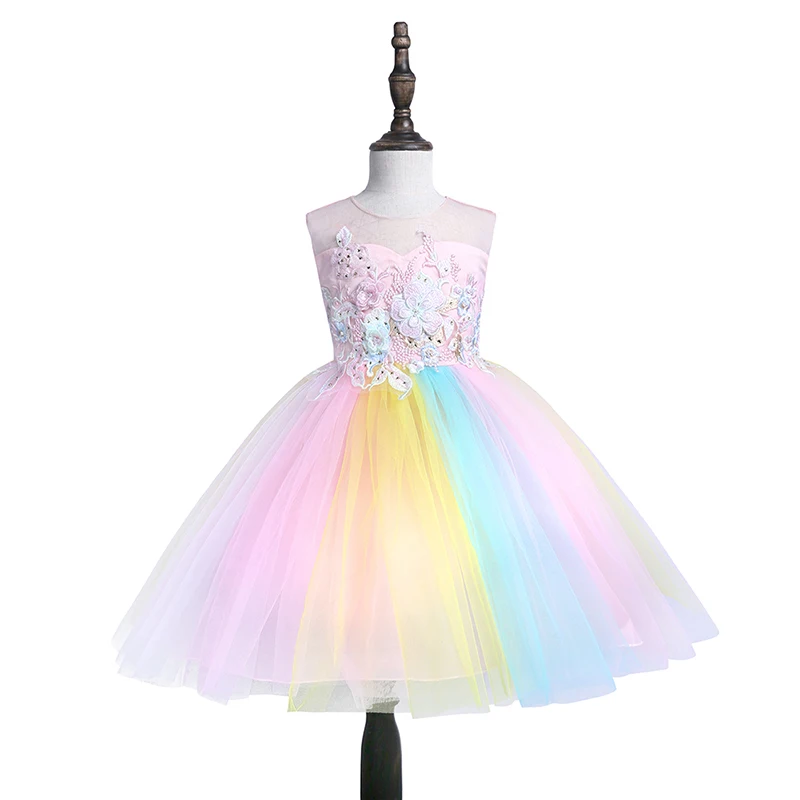 

Little Girls Dress Summer sleeveless Kids party Dresses for girl Teen Girl wedding Children Clothing modis vestidos 3-12Y MBD091