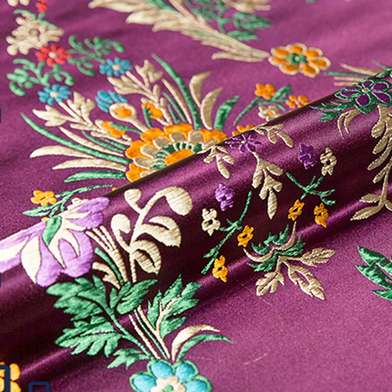 

Faux Silk Fabric Beautiful Floral Fabric Retro And Pretty Perfect For Making Dress And Cheongsam Decorating Clothes