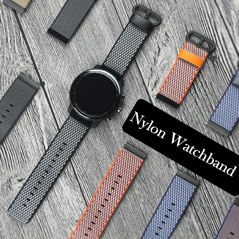 Ремешок для часов 20 мм или 22 нейлоновый ремешок Samsung Gear S3 S2 Classic Frontier sport huawei watch 2 huami