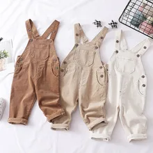 Новинка года, весенний вельветовый комбинезон для мальчиков и девочек ростом 80-100 см, 1 предмет, хлопковый комбинезон для маленьких мальчиков, комбинезон для маленьких девочек, детские брюки