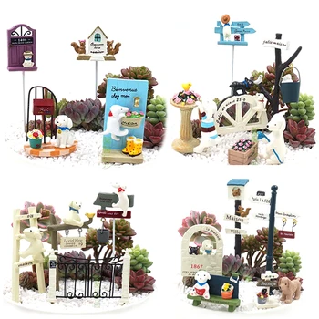 

Zakka Resin Mini Dog Cat Puppy Bonsai Miniature Figurines Flowerpot Terrariums Toys Garden Stands Decoration Animal Ornaments