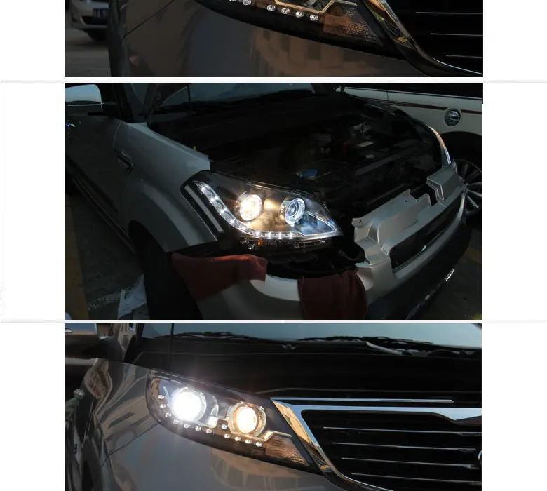 DY_L Автомобиль Стайлинг фара для Kia Sportage R 2010-2012 светодиодный фары DRL H7/D2H HID Xenon Биксеноновые линзы