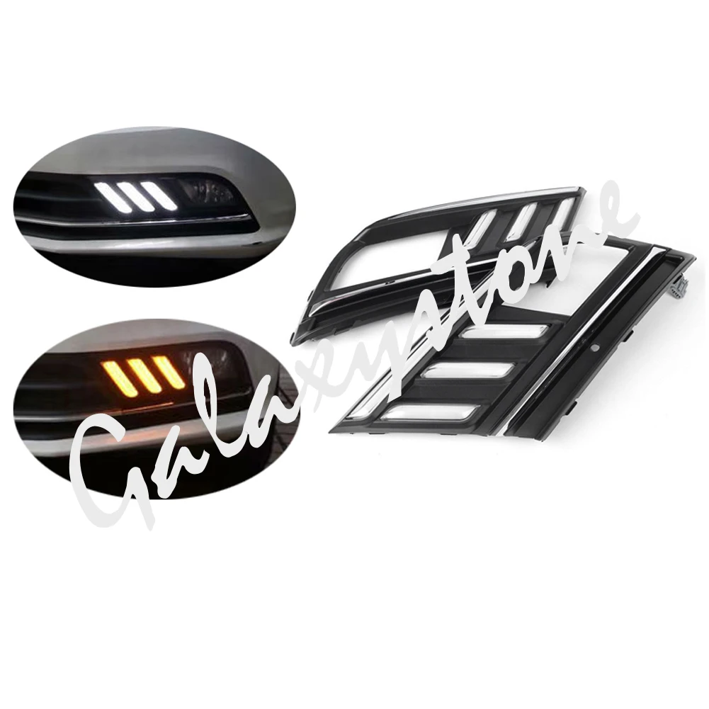 LED Headlamp DRL Daytime Running Light w/ Turn Signal Fit For VW JETTA