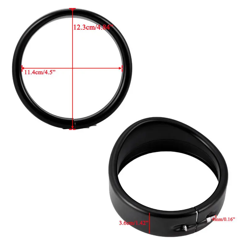 4.5inch trim ring size black