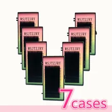 WSJTZJRY 7 чехлов, 7~ 15 мм микс в одном лотке, 20 строк/лоток, норка наращивание ресниц, натуральные ресницы, отдельные накладные ресницы