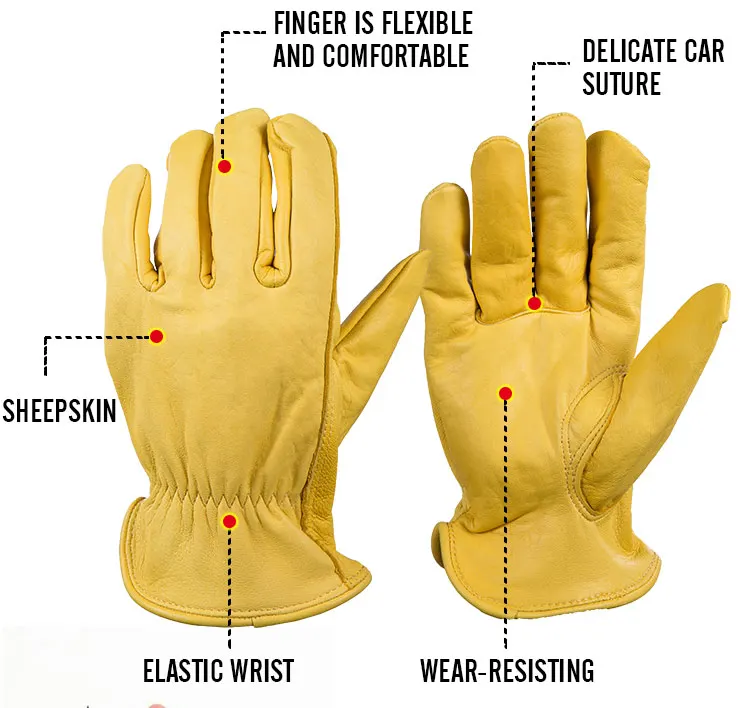 OZERO Men's Work Gloves Goat Leather Security Protection Safety Cutting Working Repairman Garage Racing Gloves For Men 0004 OZERO Men's Work Gloves Goat Leather Security Protection Safety Cutting Working Repairman Garage Racing Gloves For Men 0004