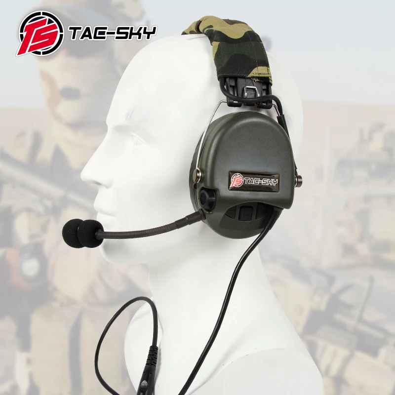 

TAC-SKY TCI LIBERATOR II Silicone earmuff version Noise reduction pickup headset-FG