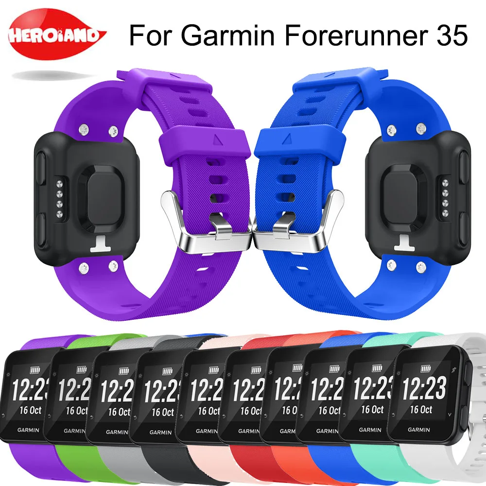 Новый 22 цвета силиконовый ремешок сменный для наручных часов браслет Garmin Forerunner 35