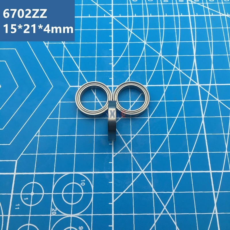 Free Shipping 10pcs Abec5 6702zz Bearing (15x21x4 Mm) Ultra Thin