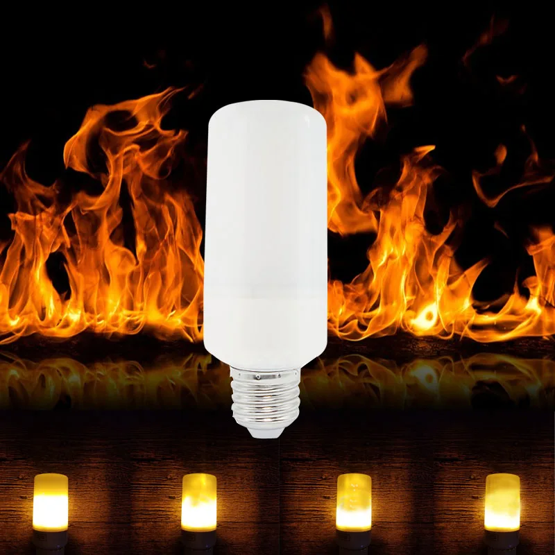 

2018 New E27 LED F 99leds 2835SMD LED Lamp Effect Flame Lamps Emulation Flame Flicker Lights 1800K-2300K AC85-265V