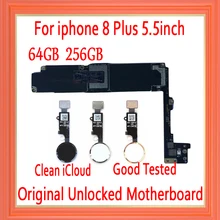 Не iCloud для iphone 8 Plus материнская плата, оригинальная разблокированная материнская плата для iphone 8 P без Touch ID/с Touch ID 64 Гб/256 ГБ