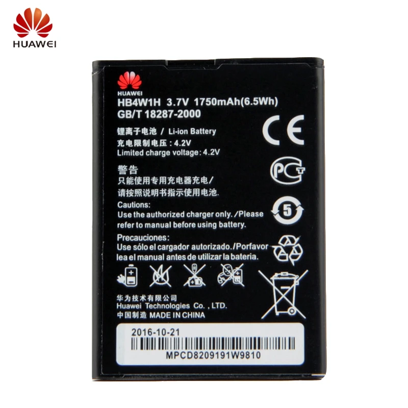 

Huawei HB4W1H Phone Battery For Huawei Ascend C8813Q Y210 Y210C G510 G520 G525 C8813 T8951 U8951D 1750mAh Original Battery
