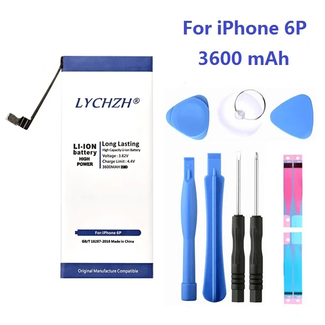 

For iPhone 6p battery for Apple iPhone 6 Plus 6Plus 6P 3600mAh Replacement High Capacity Phone Bateria + Free Tools Kit sticker