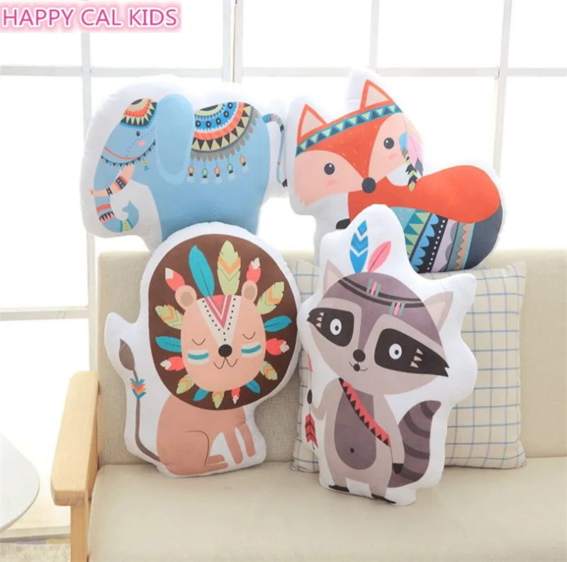 

INS New creative toys cute forest wind animal plush toy pillow bedroom sofa cushion