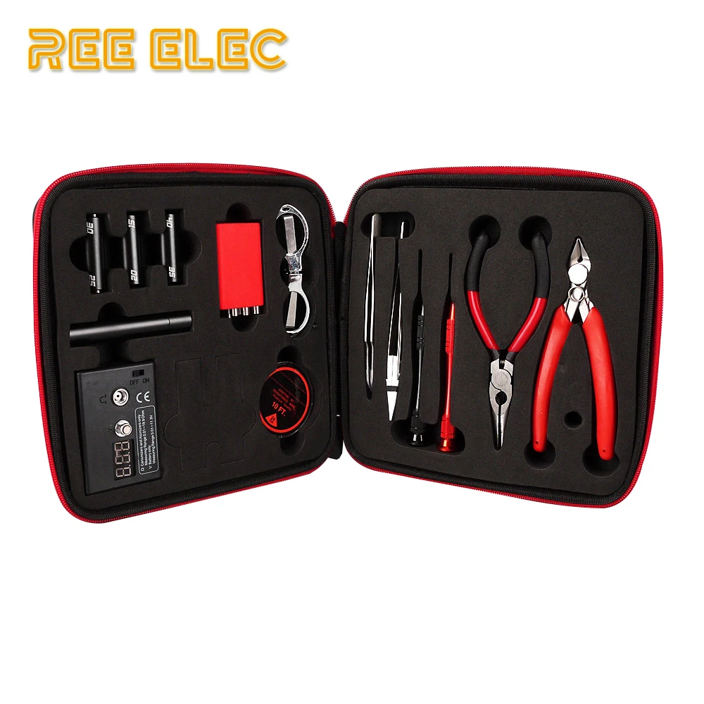 

Electronic Cigarette Accessory Coil Jig Ceramic Tweezer Screwdriver Wire Tool Kit Vape Pen RDA Atomizer Coil DIY Set