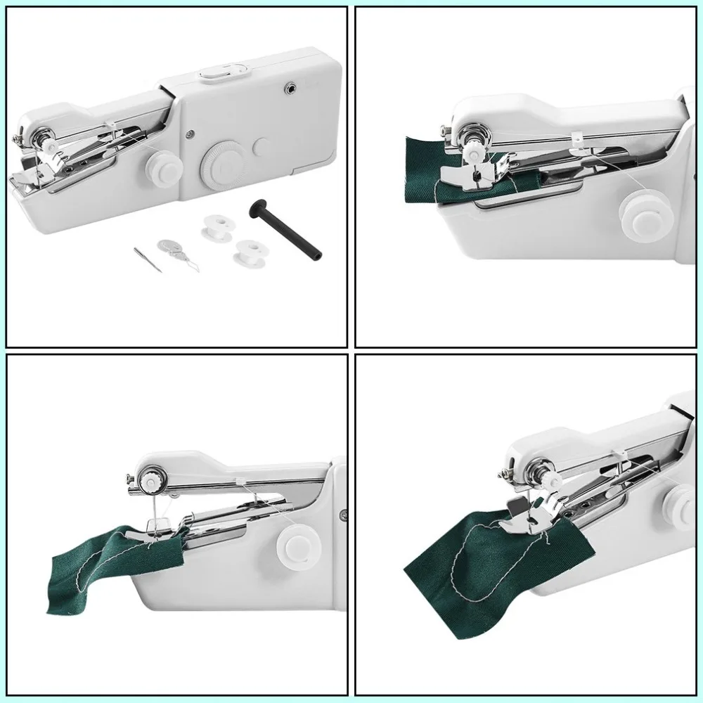 Мини Портативный электрический ручной швейный станок набор для шитья домашней одежды ткань ручной швейный инструмент 210*70*35 мм