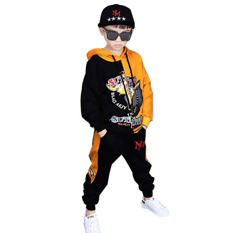 

10 12 13 14 years Baby Boy Clothing Suits Autumn Casual Girl Clothes Sets Children Suit Sweatshirts+Sports pants Spring Kids Set
