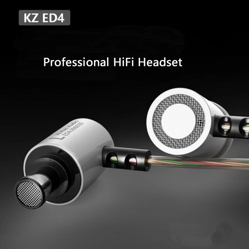 KZ ED4 Металл стерео наушники Шум изоляция музыка HiFi с микрофоном для мобильного