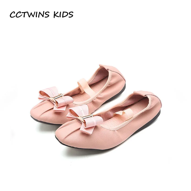 

CCTWINS KIDS 2018 Autumn Children Genuine Leather Ballet Baby Girl Fashion Slip On Shoe Toddler Brand Party Flat GB1951