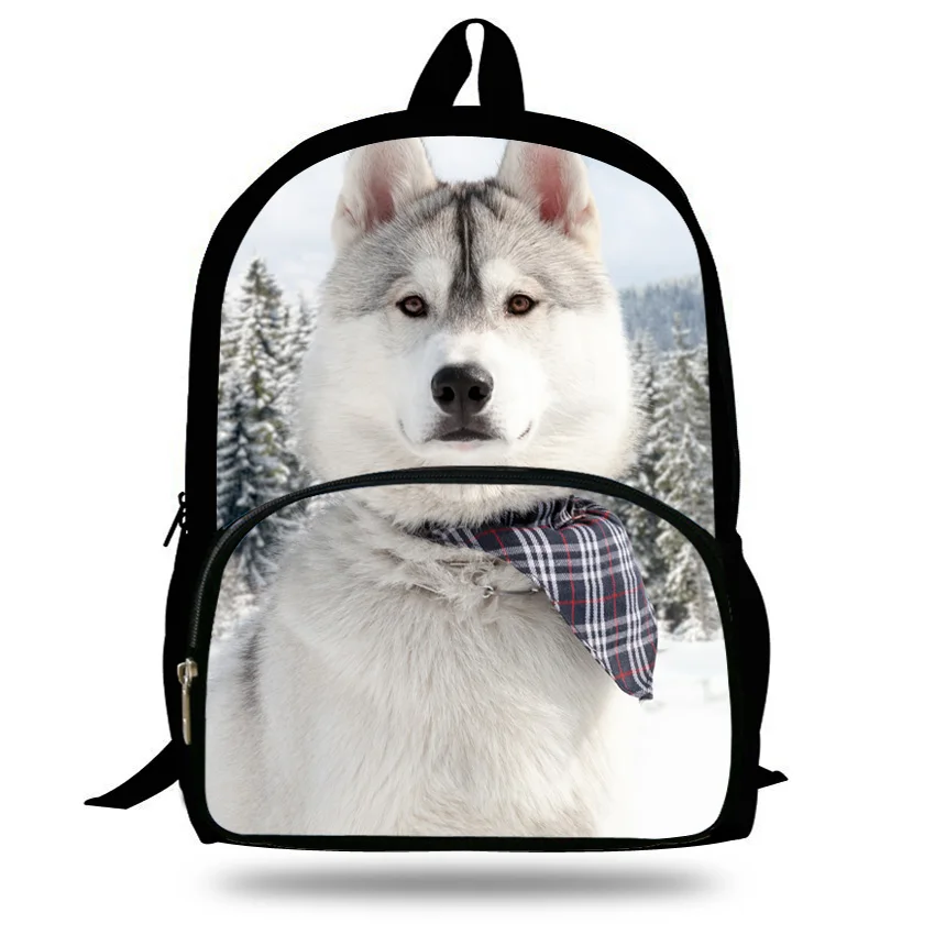 16 Inch Animal Bags Dog Print Backpack For Teenage Girls Children