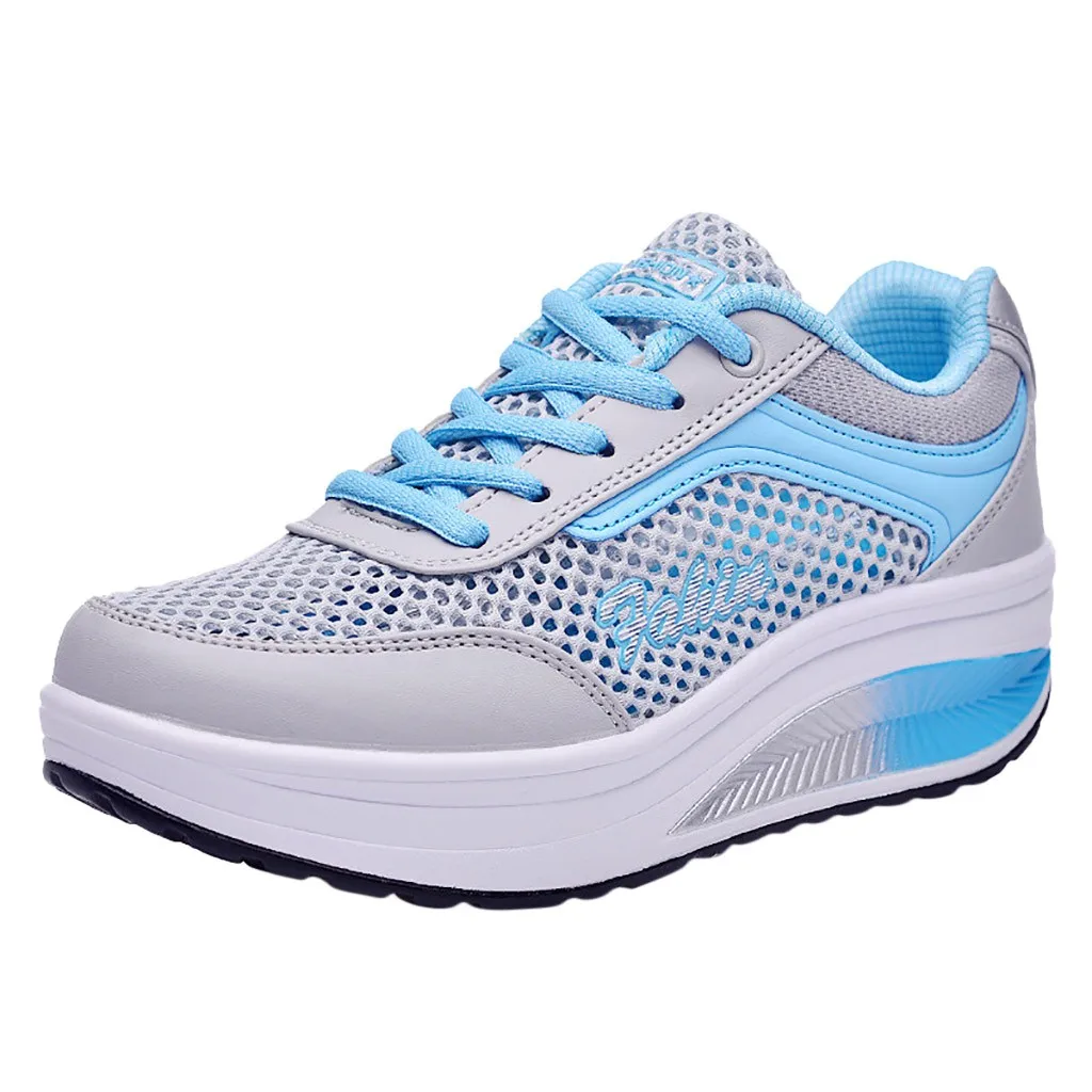

SAGACE Fashion Women's Mesh Breathable Sneakers Casual Shoes Student Running Shoe Lace up Round Toe Summer sport shoe hot May 29