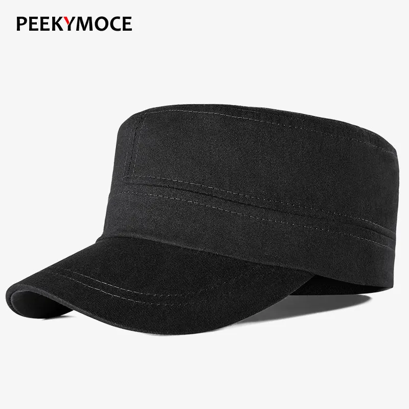 

Time-limited Adult Retro Golf Flat Top Winter Warm Mens Visor Caps And Hat Button Fitted Thicker Casual Military Hats
