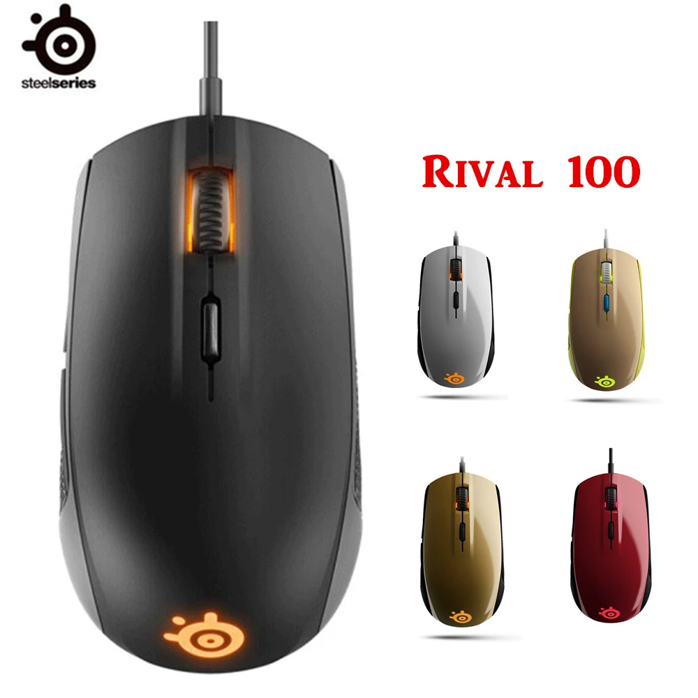 Оригинальная игровая мышь SteelSeries Rival 100 DOTA 2 оптическая проводная USB 4000DPI с