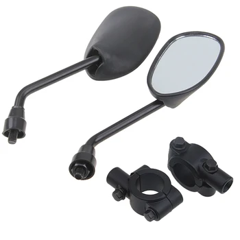 

POSSBAY Black Universal Motorcycle 8mm Rear Mirrors Motorbike Scooters Side Rearview Mirror With Adaptor Holder Mount Bracket