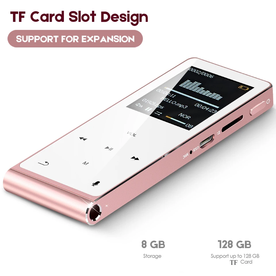 MP3 Hifi Плеер 1 8 дюймовый экран 100% Оригинальный ультратонкий музыкальный плеер ГБ