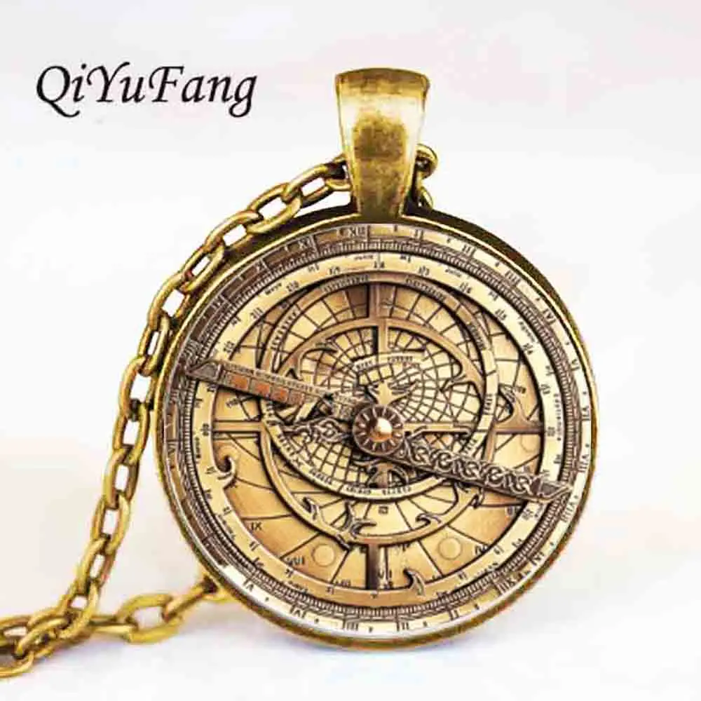 

Steampunk Gravity Falls Mysteries BILL CIPHER WHEEL Necklace doctor who 1pcs/lot Glass mens astrolabe women best friends Pendant