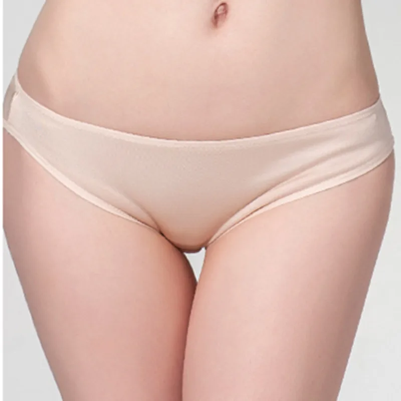 

100% Mulberry Silk Women Panties Sexy Pure Silk Seamless Thin Lowwaist Briefs M/L/XL Free Shipping