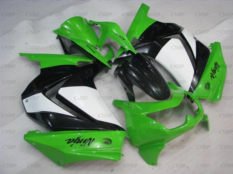 Пластиковые обтекатели для Kawasaki Zx250r 2008 2014 Обтекатели 2013 EX250 2010 зеленый черный