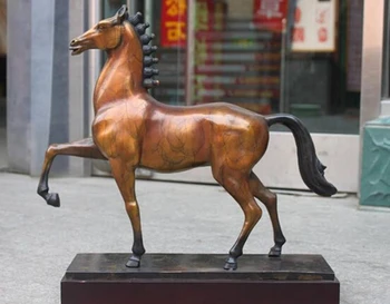 

xd 002952 Nobility Feng Shui Bronze Copper Bring Success Mustang Horse Decor Art Sculpture