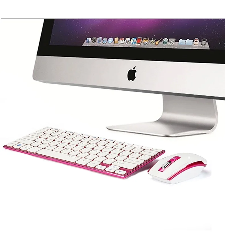 Maorong торговые мини Беспроводной оптический Мышь тонкий алюминиевый корпус Для iMac клавиатуры и Мышь Набор Для iMac 21.5 Дюймов Desktop