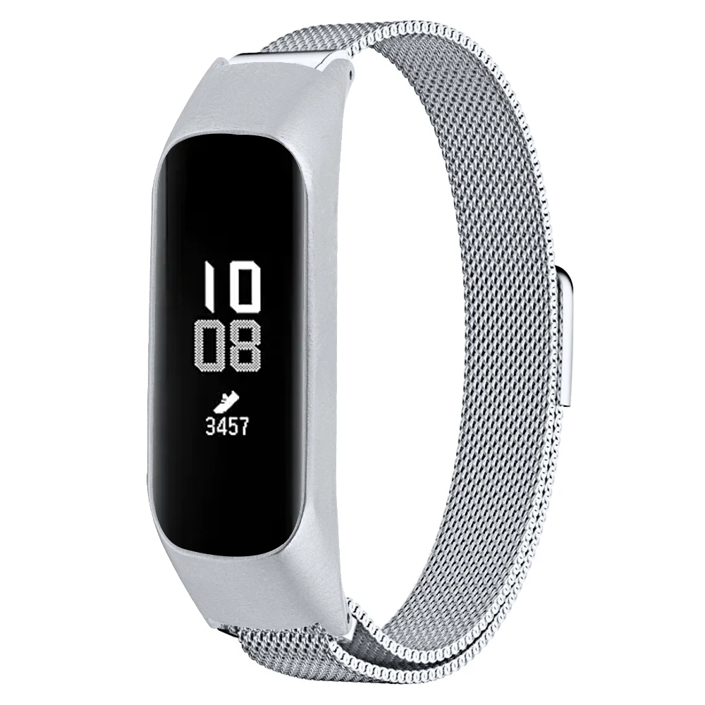 Миланская Магнитная Петля ремешок для samsung Galaxy fit-e SM-R375 браслет из нержавеющей стали сменный металлический сетчатый Браслет