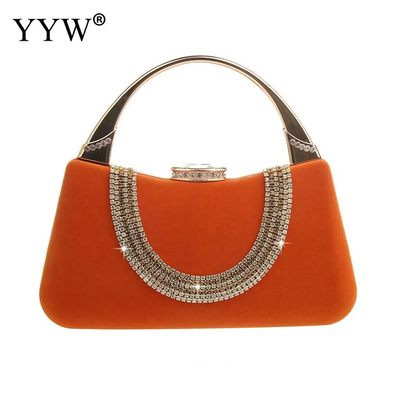 

Velour Evening Clutch Box Handbag Crystal Clutch Purse Designer Evening Bag Crossbody Shoulder Bag For Women Ladies Prom Party
