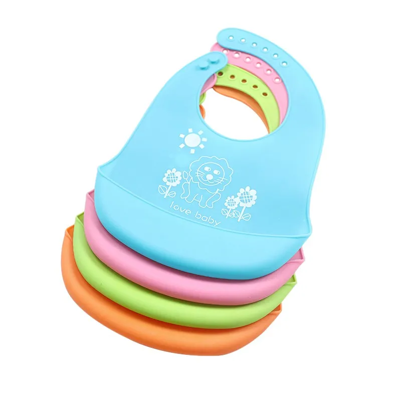 

Infant Baby Waterproof Cute Cartoon Pattern Silicone Bibs Casual Aprons Feeding High Quality Baby Accessories Baby Saliva Towel