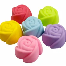 20 шт. 7 см cupc ake форма для порционной выпечки розовая силиконовая форма для помадки форма cupc ake бумага цветок тиснение печенье ремесло ручной работы