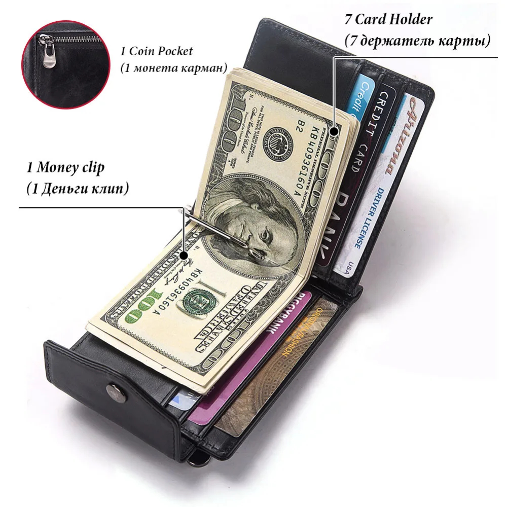 “ Louco do Vintage Bolsa # J8166 Rfid Bifold