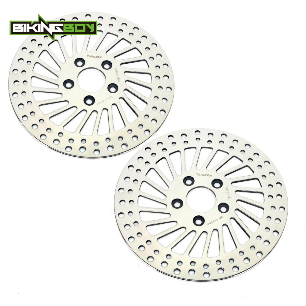 

BIKINGBOY Front Brake Disks Discs Rotors for Sportster 883 1200 XL C N L XLH FLST FLSTC Heritage FLSTFI Fat Boy FXSTB FLSTN FLS