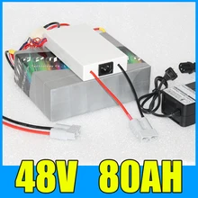 48V 80AH Lithium Battery Pack , 54.6V 3000W Electric bicycle Scooter solar energy Battery , Free BMS Charger Shipping