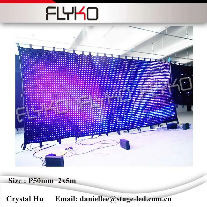 Art center show led edit software P5mm 2*5m video curtain with PC Controller DMX | Лампы и освещение