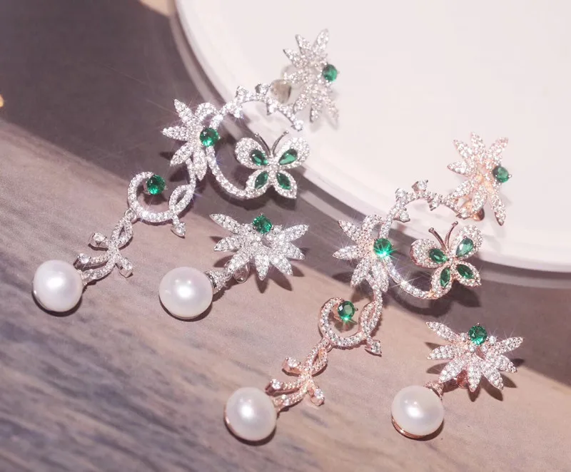 

Designer Fashion 925 Sterling Silver Jewelry 3A Cubic Zirconia Party Earring