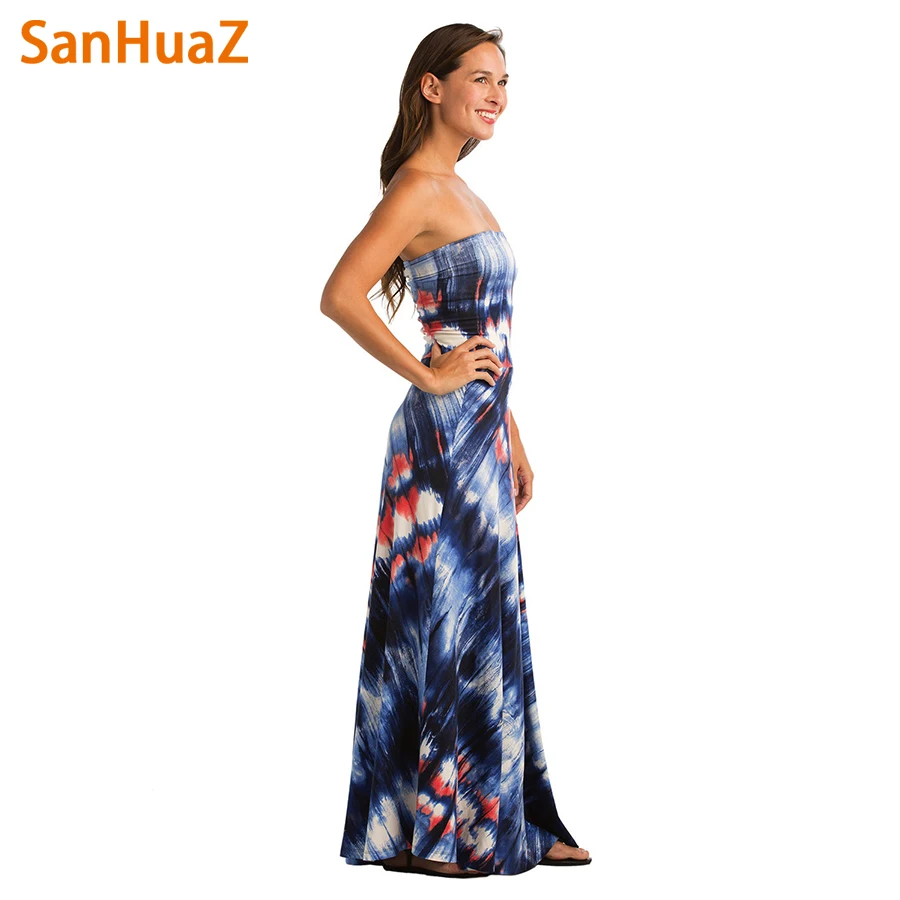 SanHuaZ Мода 201 летние женские платья Пляжные Boho сексуальные элегантные вечерние