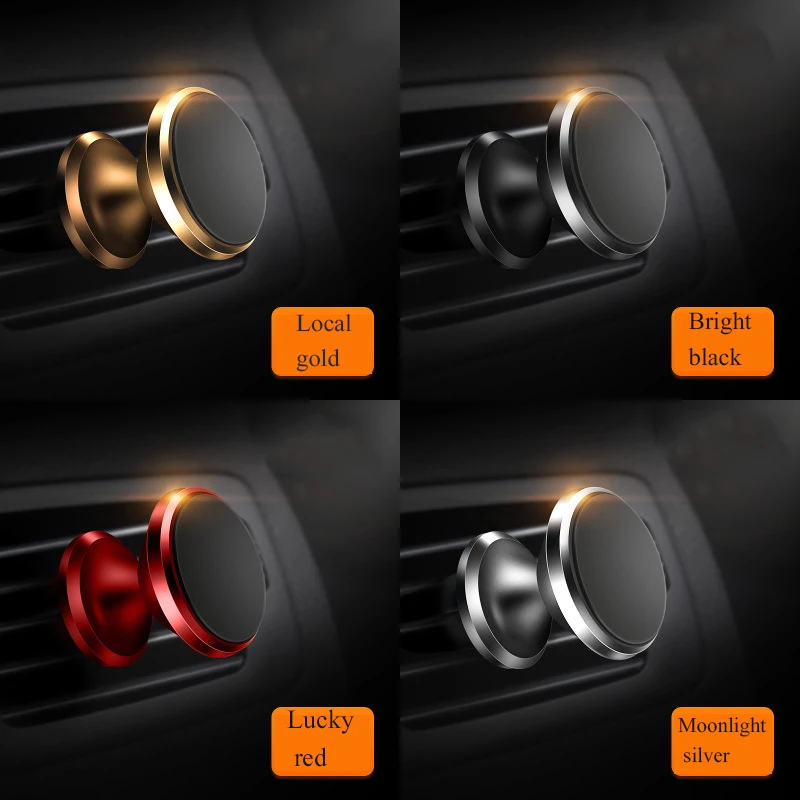 

Magnetic Mobile Phone Holder Car 360 Degree Rotation Aluminium Alloy Car Air Vent Mount GPS Magnet mount Phone Holder universal