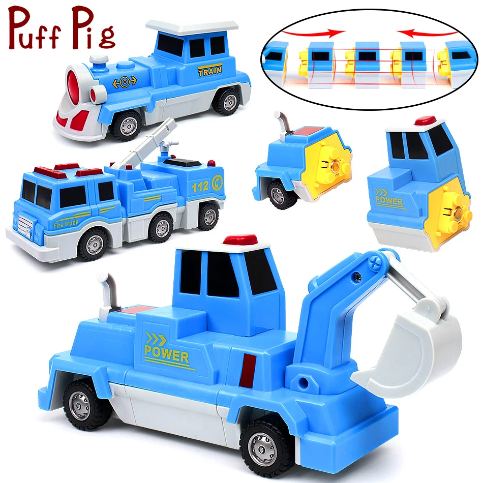 

PuffPig 10PCS Baby DIY Magnetic Bricks Car Truck Juguete legorreta Creator Building Blocks Accessories Children Educational Toys