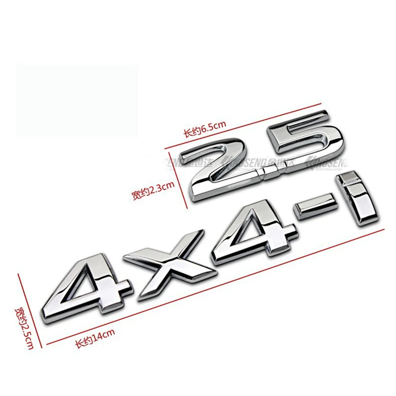 Хромированная эмблема из цинкового сплава для стайлинга автомобиля 2 5 4x4 i